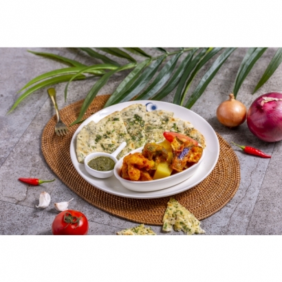 囊爐烤餅+印度咖哩蔬菜